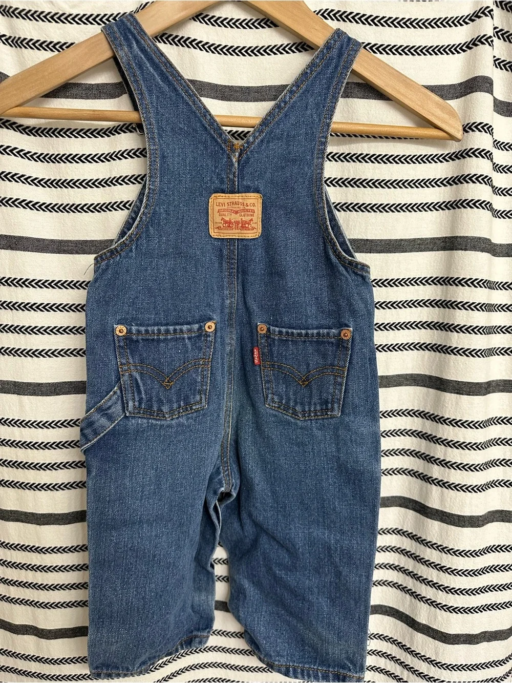 Levi's Classic Indigo Kids Denim Overalls-Size 18M